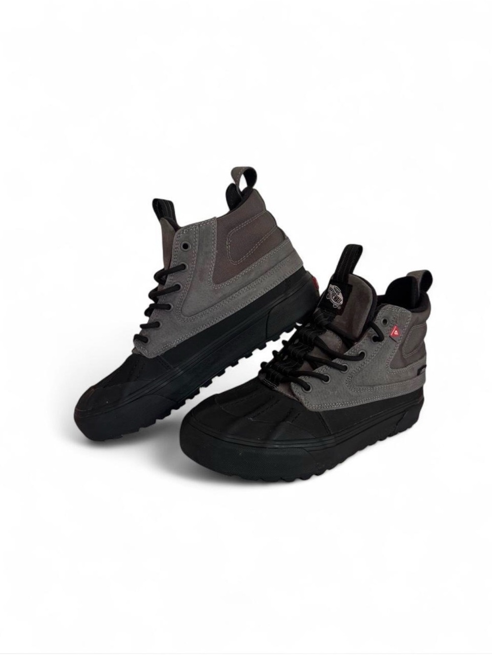 Vans Men's/Unisex Gray and Black High-Top duck boots